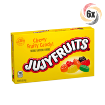 6x Packs Jujyfruits Chewy Fruity Assorted Natural Flavors Theater Box Candy 5oz - £16.34 GBP