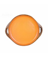 West African Hand Carved Teak Wood Circular Orange Tray  - D40cm - $169.00