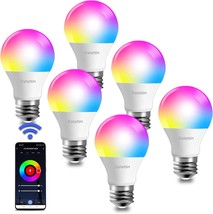 A19 E26 Rgb Alexa Light Bulb,9W(60W Equivalent) 800 Lumen,6Pack, Dalattin Tuya - £36.72 GBP