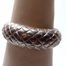 925 Sterling Silver Snake Skin Pattern Band Ring Size 6.75 Sky - $38.02