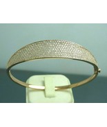 3 Ct Round Cut Simulated Diamond Gold Plated 925 Silver Women Bangle Bra... - £130.51 GBP