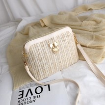 Women Straw Crossbody Bag Boho Woven PU Leather Beach Zip    Bags - £48.88 GBP