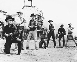 The Magnificent Seven B&amp;W Canvas With Guns Steve Mcqueen Yul Brynner - £55.50 GBP