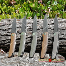 8.5” S-TEC Stainless Steel Folding Tactical Pocket Knife G10 Brown Green... - $45.98