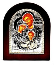 The Family Byzantine Icon Sterlimg Silver 925 Treated Size 19x16cm - $58.70