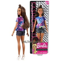 Year 2018 Barbie Fashionistas #112 - Hispanic Model FYB31 in Tie Die Hello Tops - £27.96 GBP