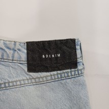 & Denim RN#101255 Women's Blue Front Button & Slit Denim Skirt Size Medium image 3