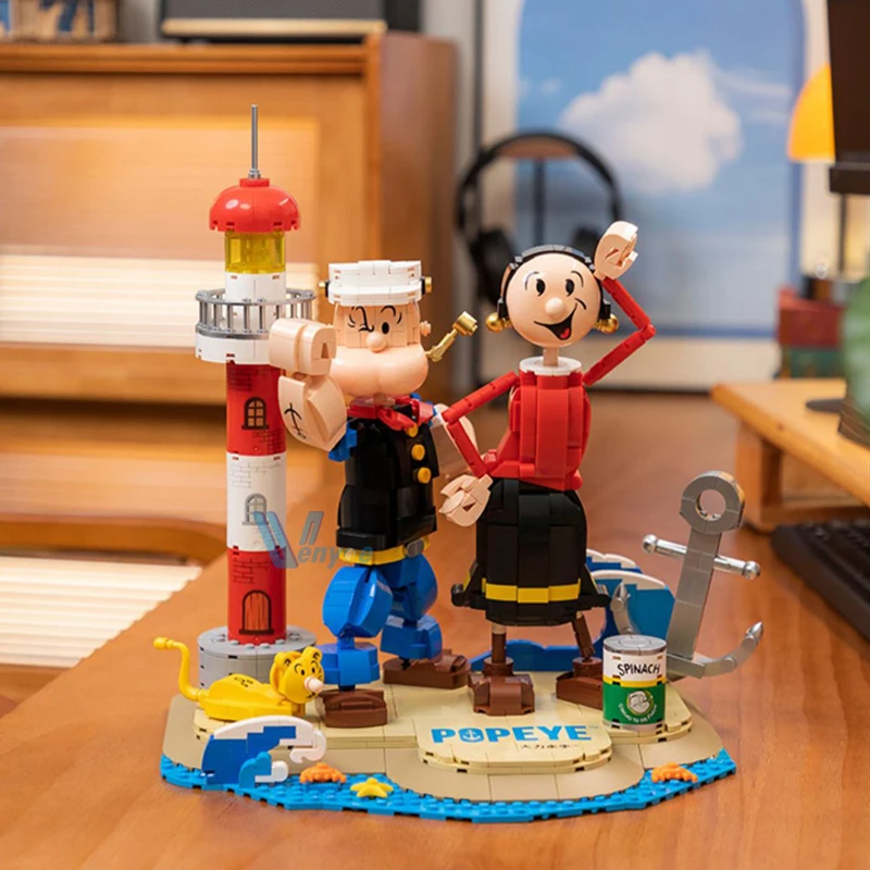 Popeye the Sailor Scene Figures Building Blocks Oliver Assembled Model Steam - £130.00 GBP+
