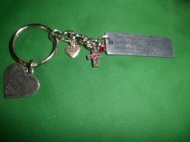 Camco Keychain There r in the end 3 thingsFaith Hope Love, nwot,  w charms - $8.90