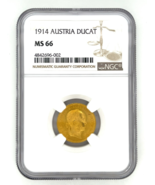 1914 Gold Austria Ducat Franz Joseph I NGC MS66 KM #2267 - $22,144.43 MXN