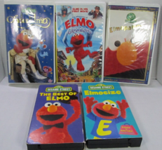 Lot of 5 Elmos VHS The Best Of Elmo Elmopalooza! Elmocize Cinderelmo - £14.62 GBP