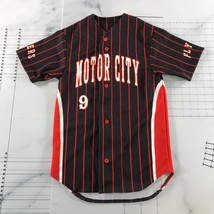 Motor City Flyers Baseball Jersey Youth Small Brown Orange Stripes #9 - £15.45 GBP