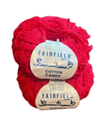Yarn Vintage Fairfield “Cotton Candy” Lot Of 2.  Color 12 Christmas Red - $11.01 CAD