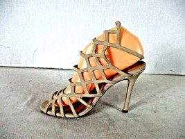 Express Beige Slingback Peep Toe Strappy Heels Shoes Women&#39;s 7  (SW36) - £18.94 GBP