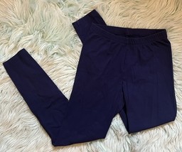 Cat &amp; Jack Girls Leggings Size L (10-12) Navy Blue Solid Stretch Pull On... - $6.62 CAD