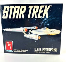 Vntg AMT/ERTL Star Trek USS Enterprise 18&quot; Model Kit Authentic Decals 6676 NOB - £38.69 GBP