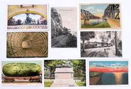 Lot Of 8 Various Railroad Train Postcards Unused Some Linen Some Photo One 1908 - £8.01 GBP
