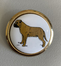Bullmastiff Dog Brooch pin 1&quot; Tall Hand painted  - £9.53 GBP