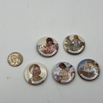 Pleasant Company American Girl Lot Of 5 Vintage Pin Back Button 1995 - £11.62 GBP