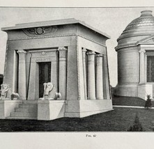 Cemetery Crypt Mausoleum Tombstone Architecture 1899 Victorian Design DW... - $24.99