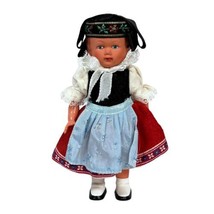 Vintage East European Doll in Traditional Dress and Hat Swiss Handmade A... - £29.40 GBP