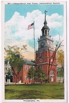 Postcard Independence Hall Tower Independence Square Philadelphia Pennsylvania - £3.14 GBP