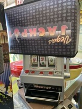 Vintage Vegas Jackpot Working Slot Machine Lamp Coins Sounds Lights Rare Lamp - £75.16 GBP