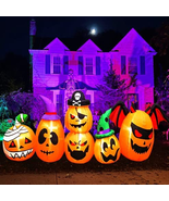 8FT Long Halloween Inflatable Pumpkins Decorations Outdoor Indoor Holida... - £53.74 GBP+