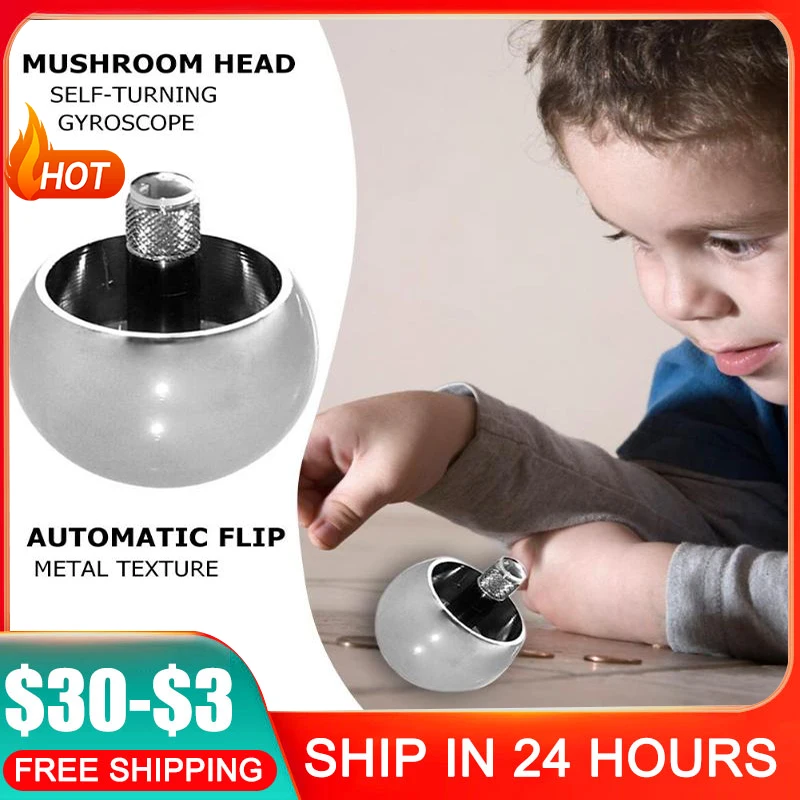 1pc Automatic Flip Metal Texture Toy Fun Gift Metal Flip Over Top Gyro Spinning - £9.55 GBP+