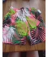 City Streets Size Medium 10/12 Husky Palm Leaves Boys Swim Shorts - $29.58