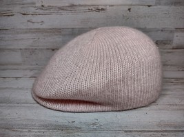 Vintage Hansen Women&#39;s Knitted Knit Pink Newsboy Cabbie Hat Cap 21.5&quot; - £13.30 GBP