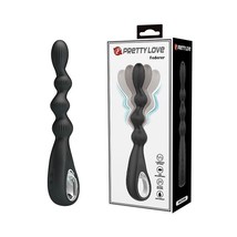 Pretty Love Federer Vibrating Beaded Anal Probe Black - £19.01 GBP