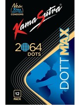KamaSutra DottMax Condoms for Men, 2064 raised dots, 12 Count (Pack of 1) - £9.31 GBP