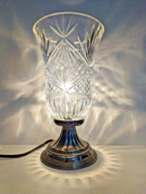 VTG Godinger Silver Art Co Table Lamp Shannon Irish Crystal Cut Glass READ DESC - £22.71 GBP