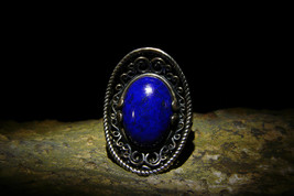 Haunted Powerful Male VAMPIRE Immortal Entity Antique Designer Lapis Ring izida - £354.91 GBP