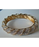 Vintage Signed CINER Pave Crystal Clamper Bangle Bracelet - $312.48 CAD