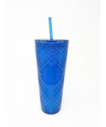 NEW Starbucks Venti Blue Azure Gridded Holiday Cold Cup Holiday Tumbler ... - $15.84