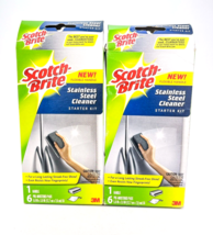 Scotch Brite Stainless Steel Cleaner Starter Kit Lot of 2 Refills - £19.35 GBP
