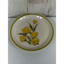 Stonybrook Stoneware Salad Plate Yellow Daffodil Flower Green Band READ - $5.92