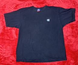 UNC Champion Blue XL T Shirt with Embroidered NC Logo University North Carolina - £12.36 GBP