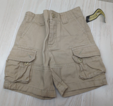 Cherokee boys 18 month khaki tan cargo shorts NWT elastic waist back older - $8.90