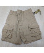 Cherokee boys 18 month khaki tan cargo shorts NWT elastic waist back older - £7.09 GBP
