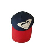 Roxy Baseball Cap Trucker Women&#39;s Hat Red Blue Heart Logo - $176.68 MXN