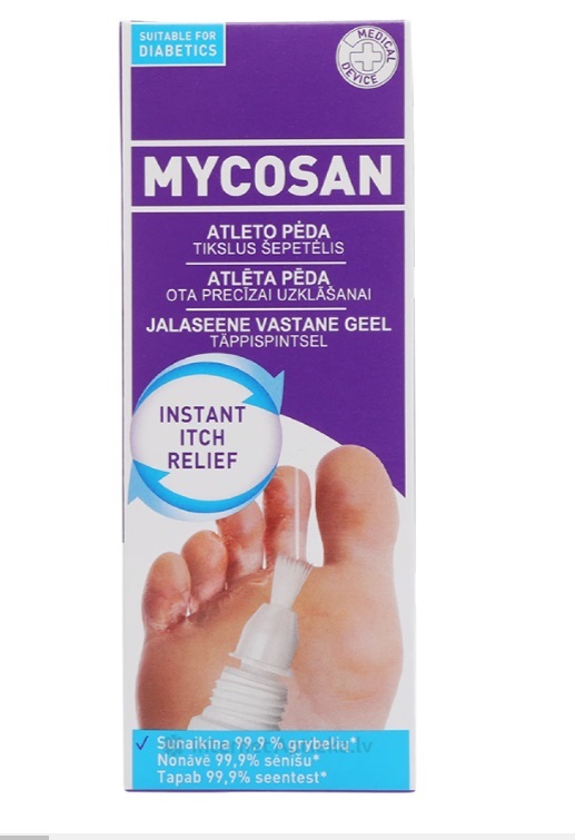 Mycosan antifungal gel for feet skin, 15 ml
