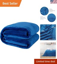 Luxury Turquoise Blue Queen Size Fleece Blanket - Soft Microfiber Plush ... - $40.50