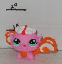Littlest Pet Shop LPS #2835 Fairy Majestic Masquerade Pink Figure Orange Wings - £11.53 GBP