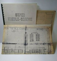 Super Treble Chance Upright Slot Machine Manual And Schematic Diagrams 1963 - $64.19
