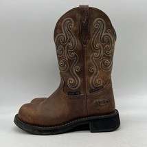 Justin Tasha GY9991 Womens Brown Leather Steel Toe Waterproof Work Boots Size 6B - £35.02 GBP