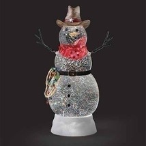 Cowboy Snowman lighted swirling snow globe - £103.74 GBP