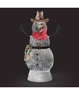 Cowboy Snowman lighted swirling snow globe - £101.49 GBP